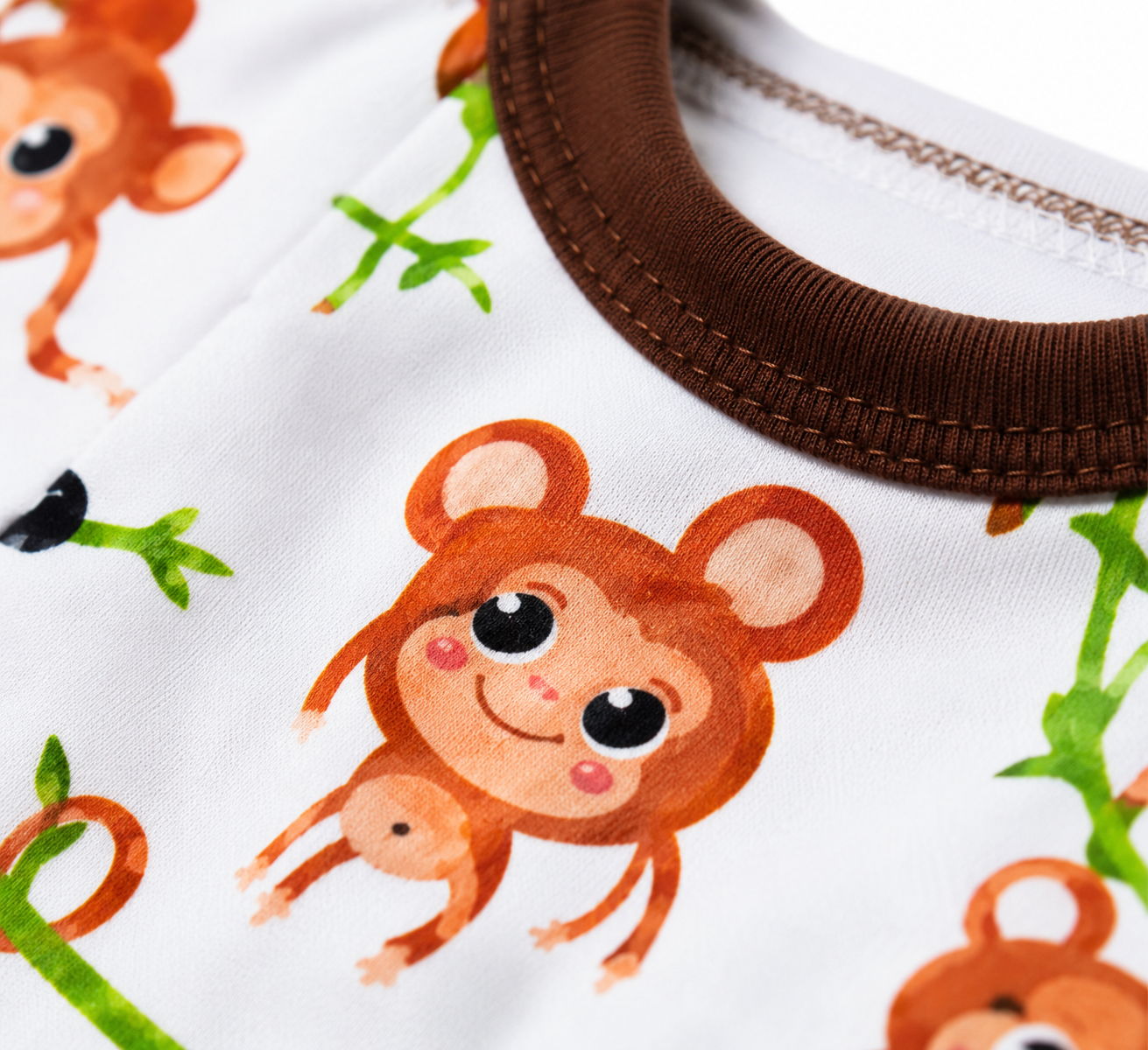 Pet Pantry Monkey Print Pet Pajamas – Soft Full-Body Pet Onesie for Dogs & Cats