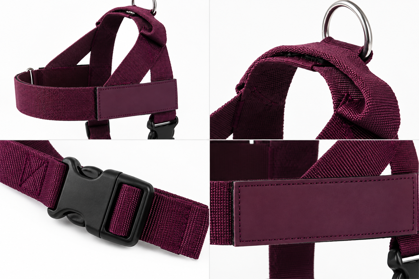 Adjustable No-Pull Dog Harness with Soft Padded Chest Strap & Quick Release Buckle