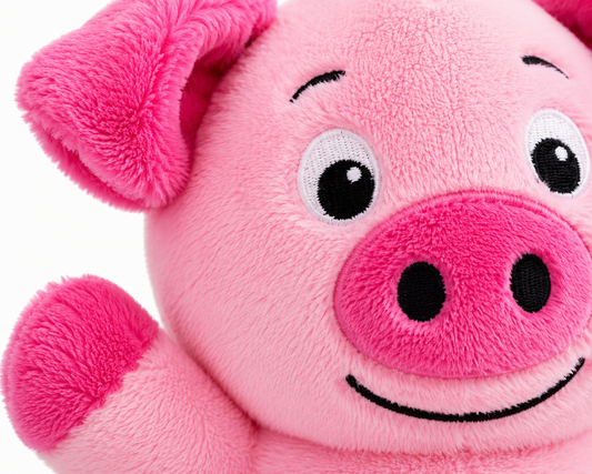 Pink Plush Pig Pet Toy for Dogs, Puppies, Cats and Small Pets