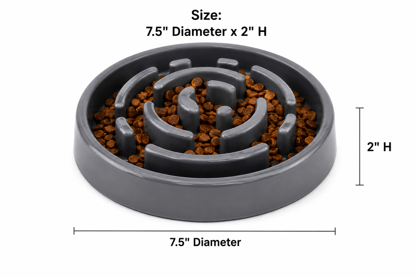 Interactive Slow Feed Pet Bowl with Maze Pattern for Dogs and Cats