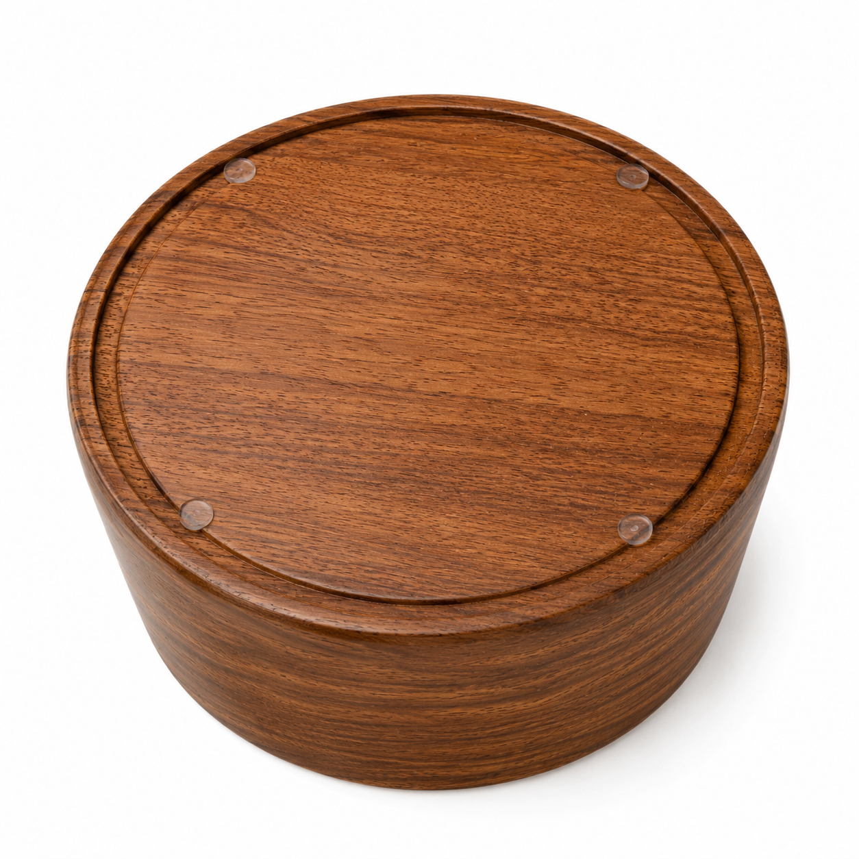 Natural Wooden Pet Food Bowl – Round Feeding Bowl for Dogs & Cats