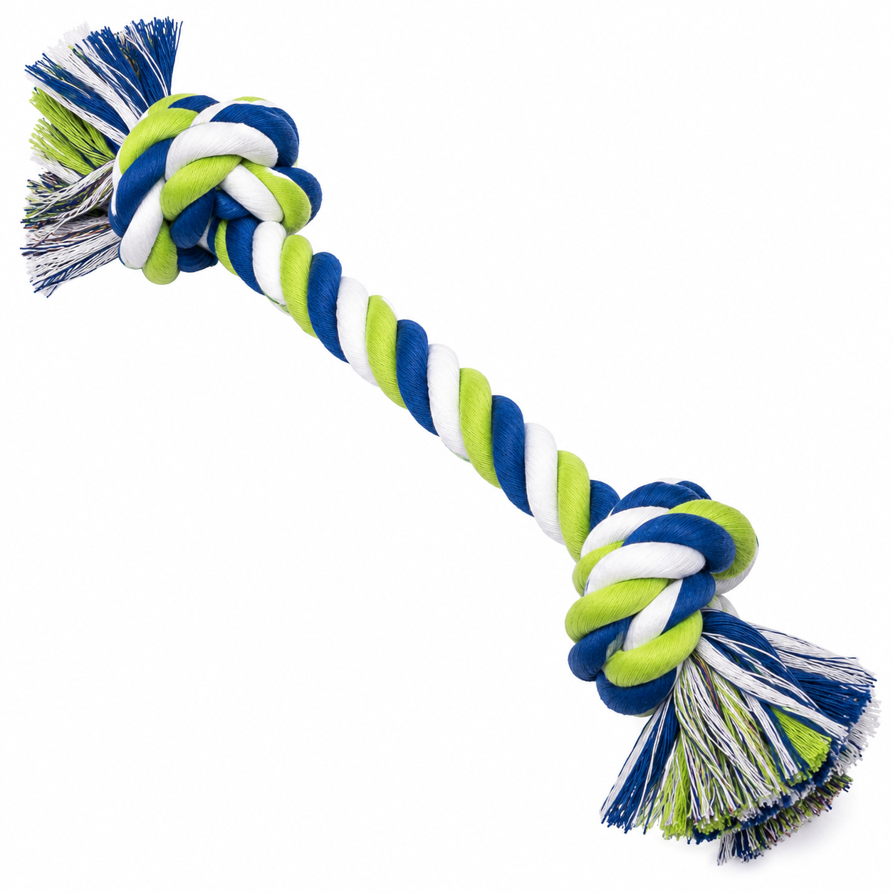 Braided Cotton Rope Pet Toy with Knotted Ends for Dogs and Puppies