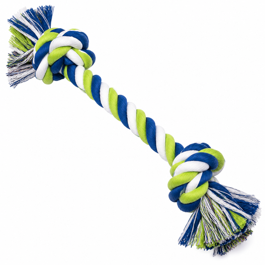 Braided Cotton Rope Pet Toy with Knotted Ends for Dogs and Puppies
