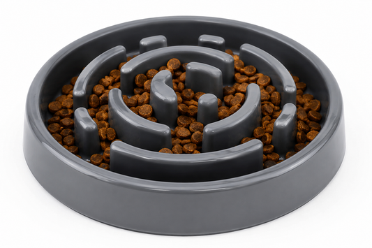 Interactive Slow Feed Pet Bowl with Maze Pattern for Dogs and Cats