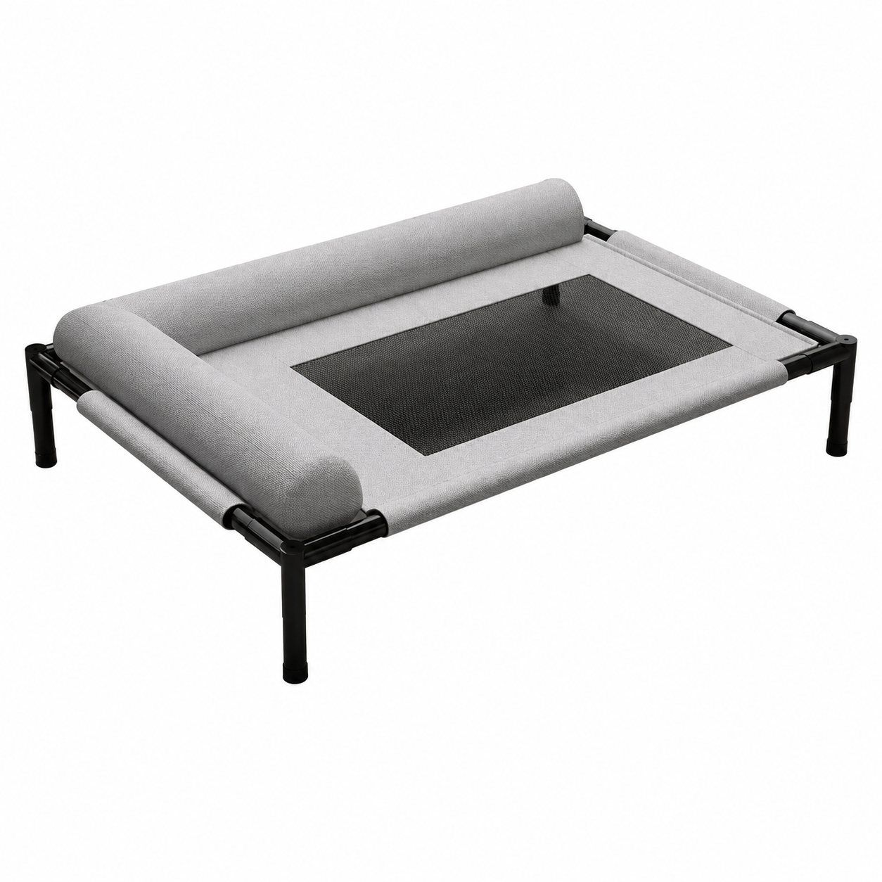 Elevated Cooling Dog Bed with Bolster – Raised Breathable Pet Cot for Indoor & Outdoor Use