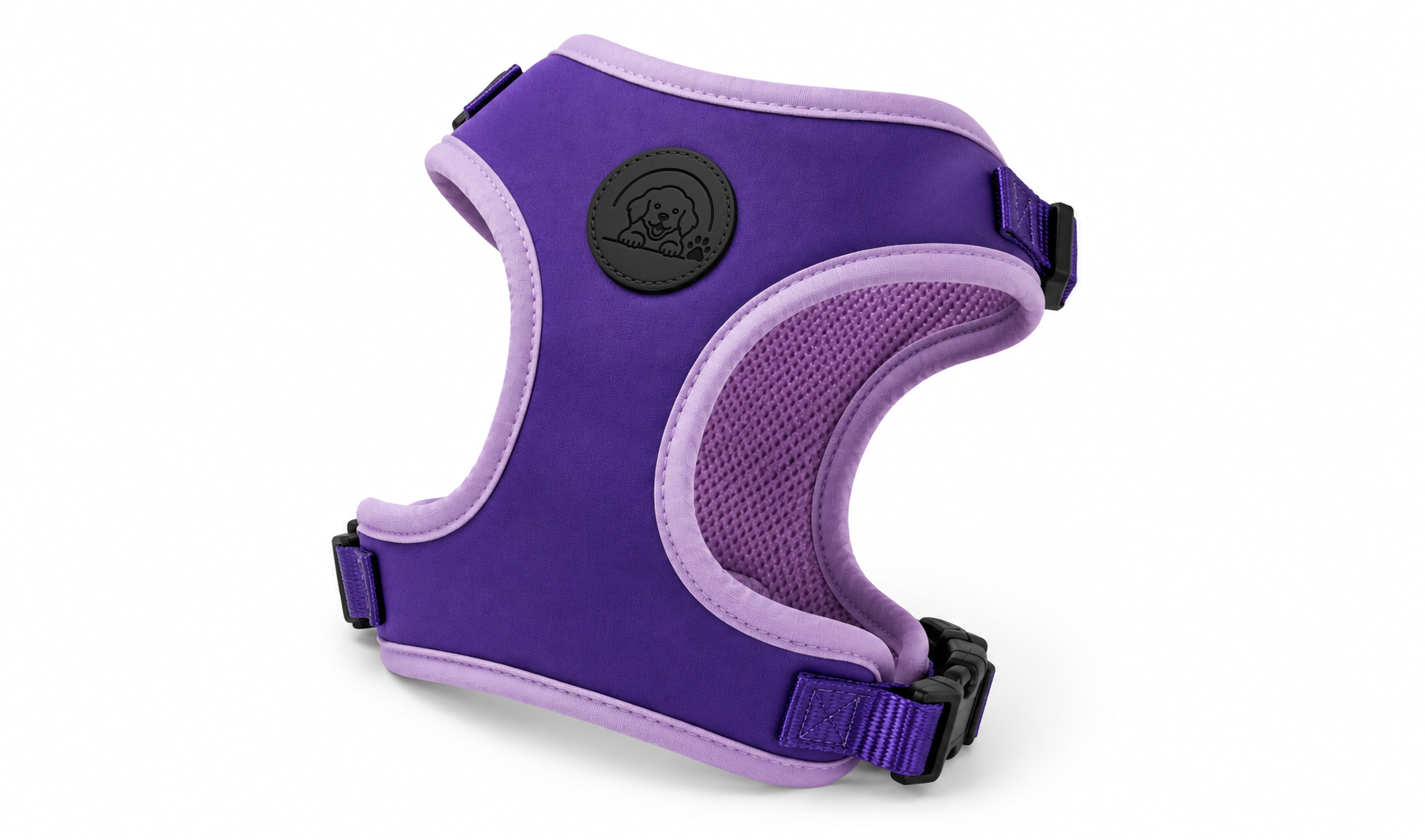 Purple No-Pull Dog Harness with Soft Adjustable Comfort Fit