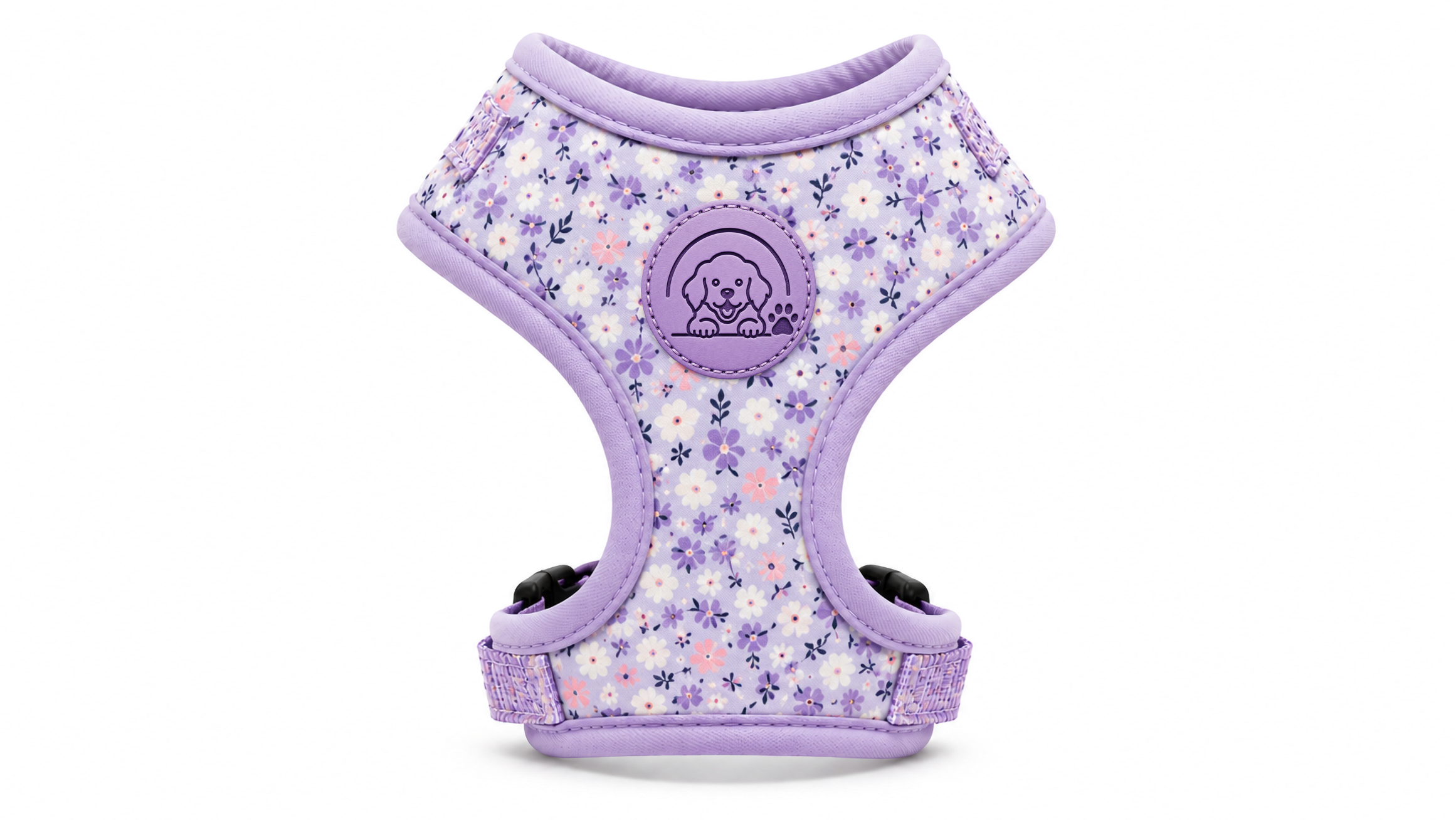 Floral Pet Harness Vest with Soft Adjustable Fit for Small Dogs and Cats