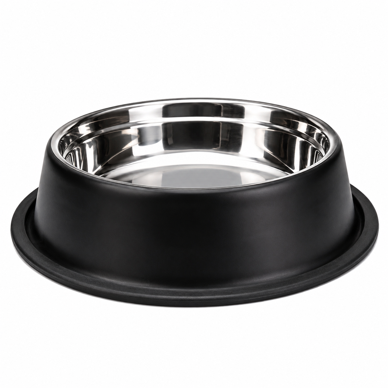 Stainless Steel Pet Food & Water Bowl with Non-Slip Rubber Base for Dogs & Cats