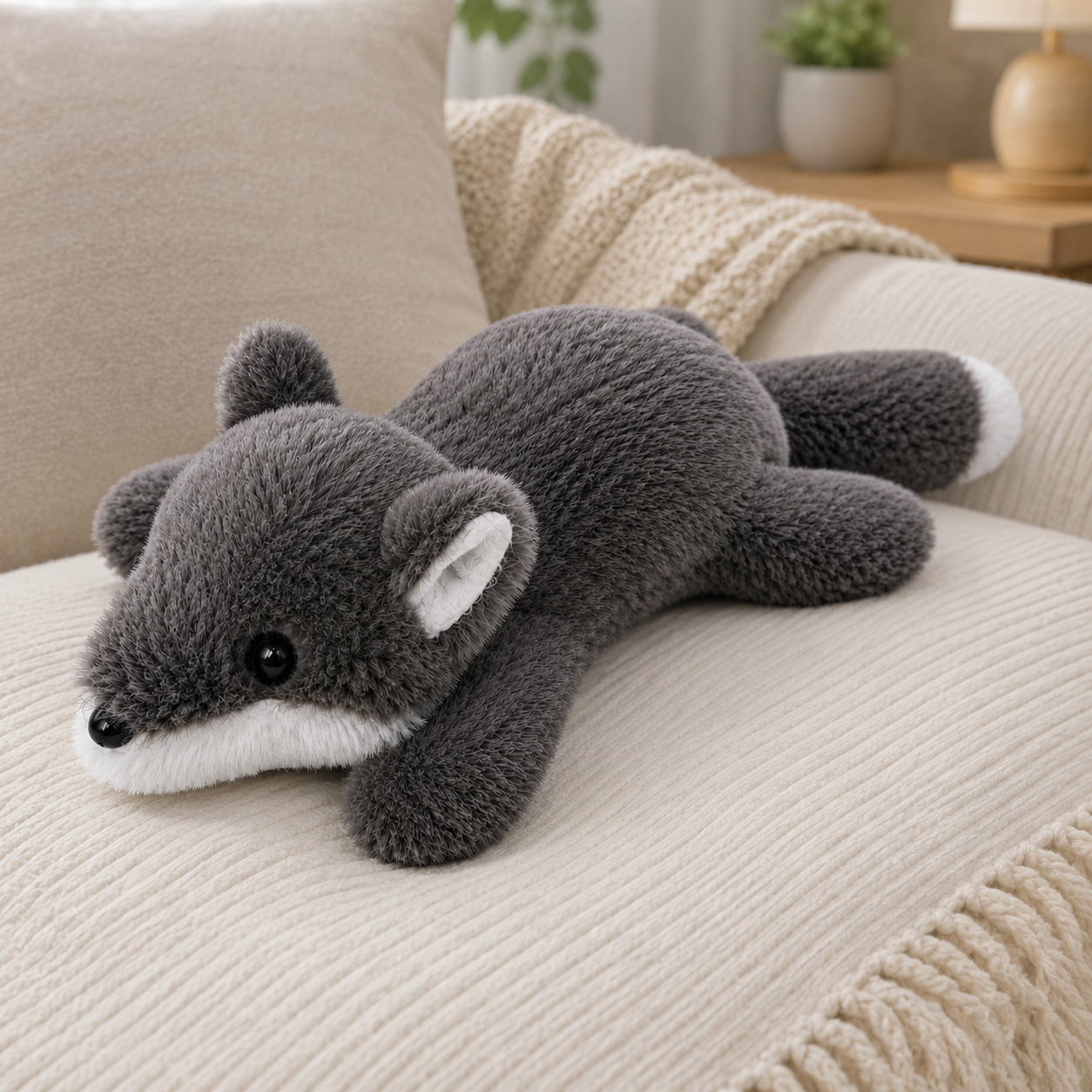 Plush Fox Pet Toy for Dogs, Puppies, Cats and Small Pets